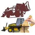Backhoe Paintable Shelf | STENCILS INCLUDED + How-To Video
