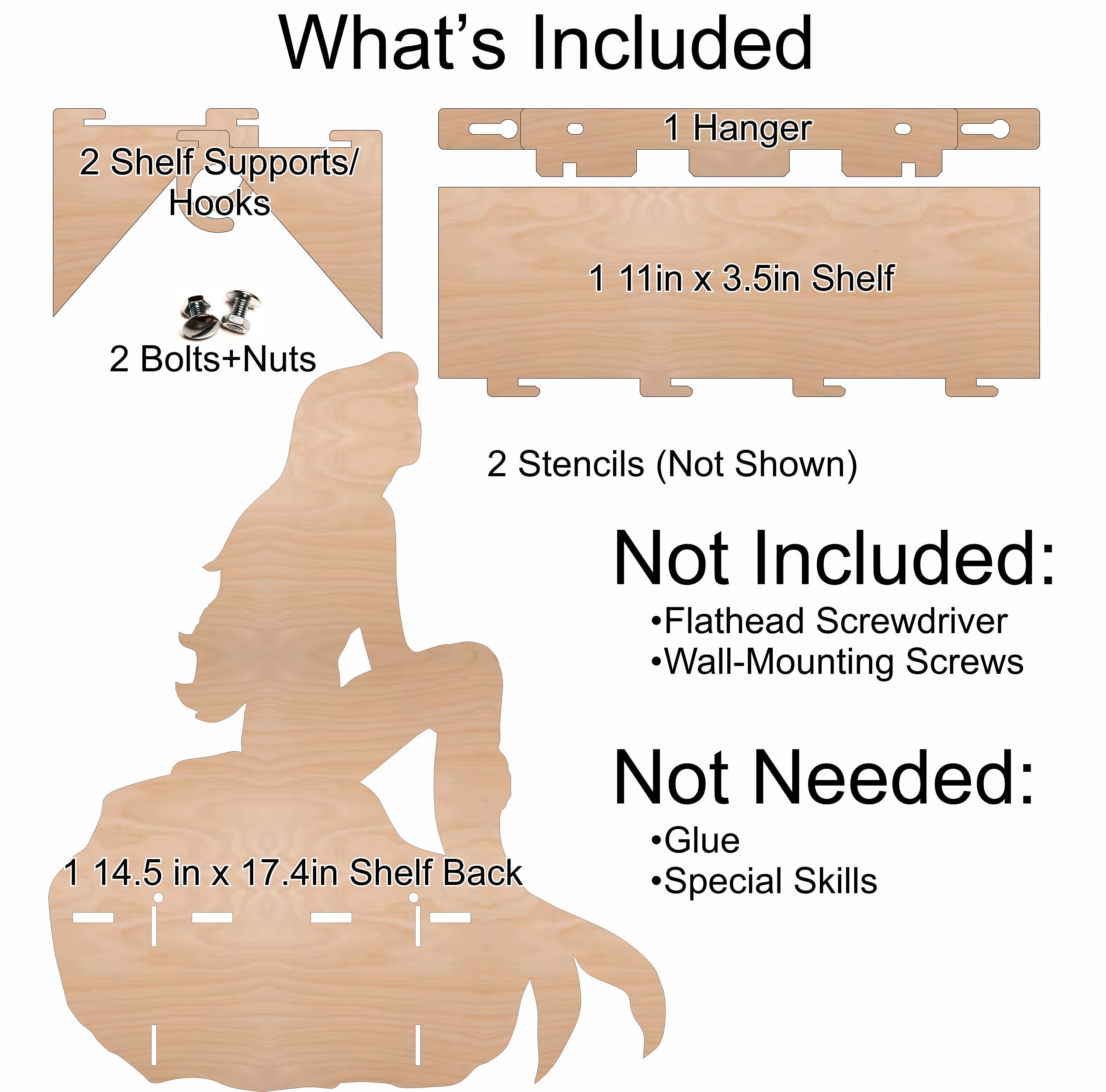Mermaid Paintable Shelf | STENCILS INCLUDED + How-To Video