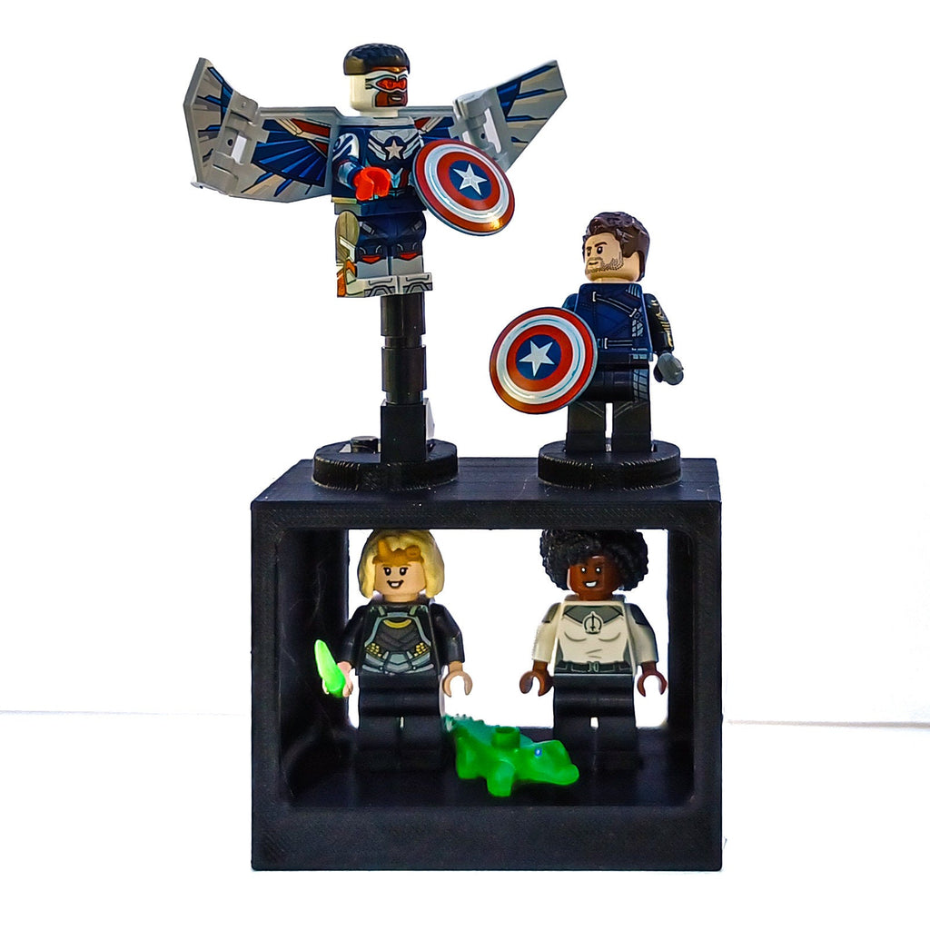 Buildable Minifig Display Brick (Set of 4, 8, 12, 16, or 24 Bricks)