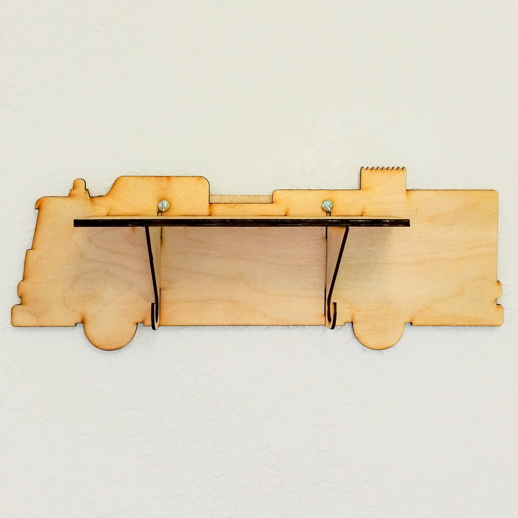 Firetruck Paintable Shelf | STENCILS INCLUDED + How-To Video