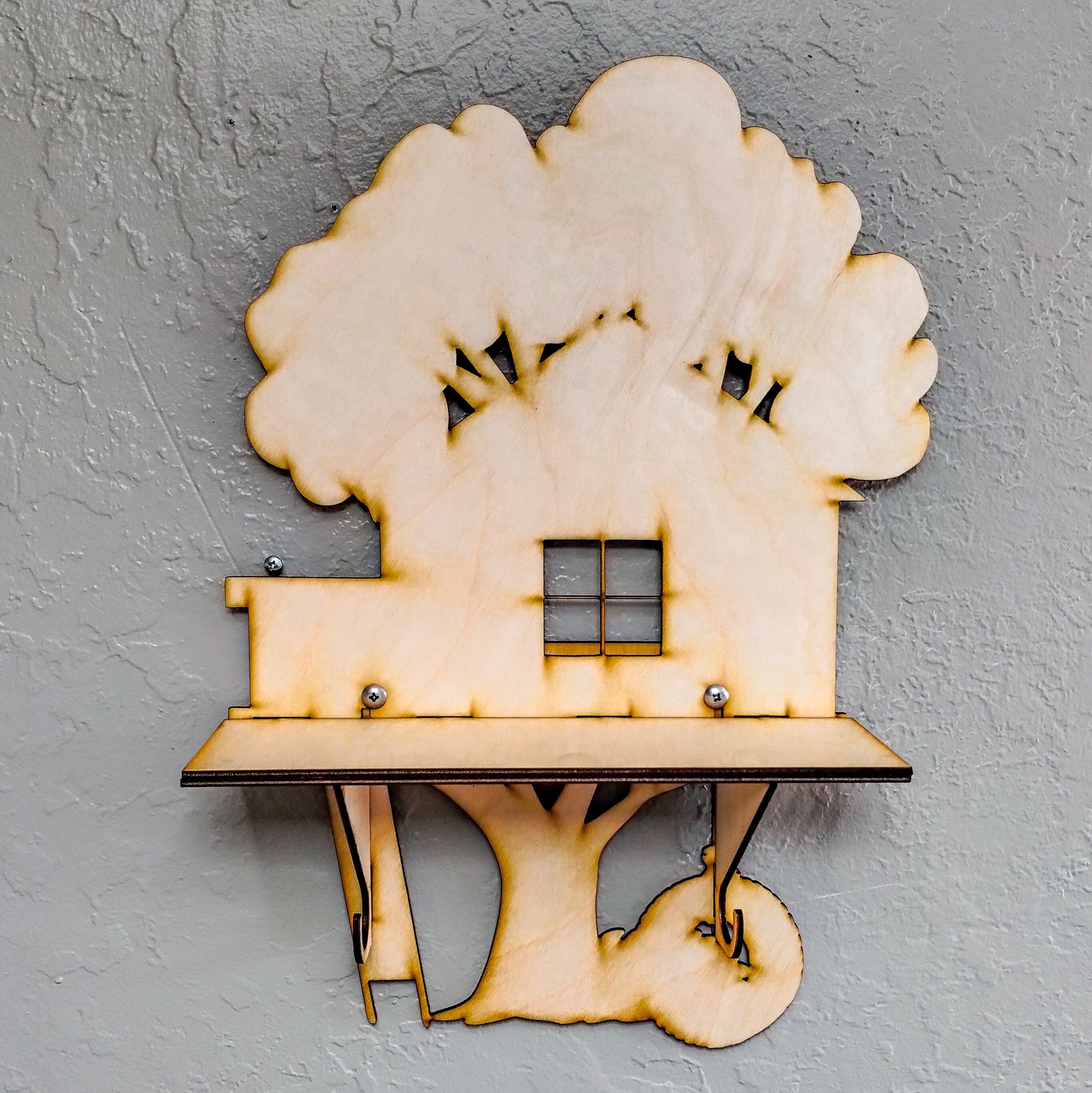 Treehouse Paintable Shelf | STENCILS INCLUDED + How-To Video