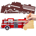 Firetruck Paintable Shelf | STENCILS INCLUDED + How-To Video
