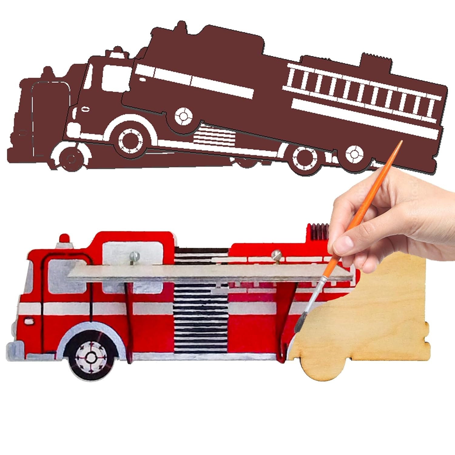 Firetruck Paintable Shelf | STENCILS INCLUDED + How-To Video
