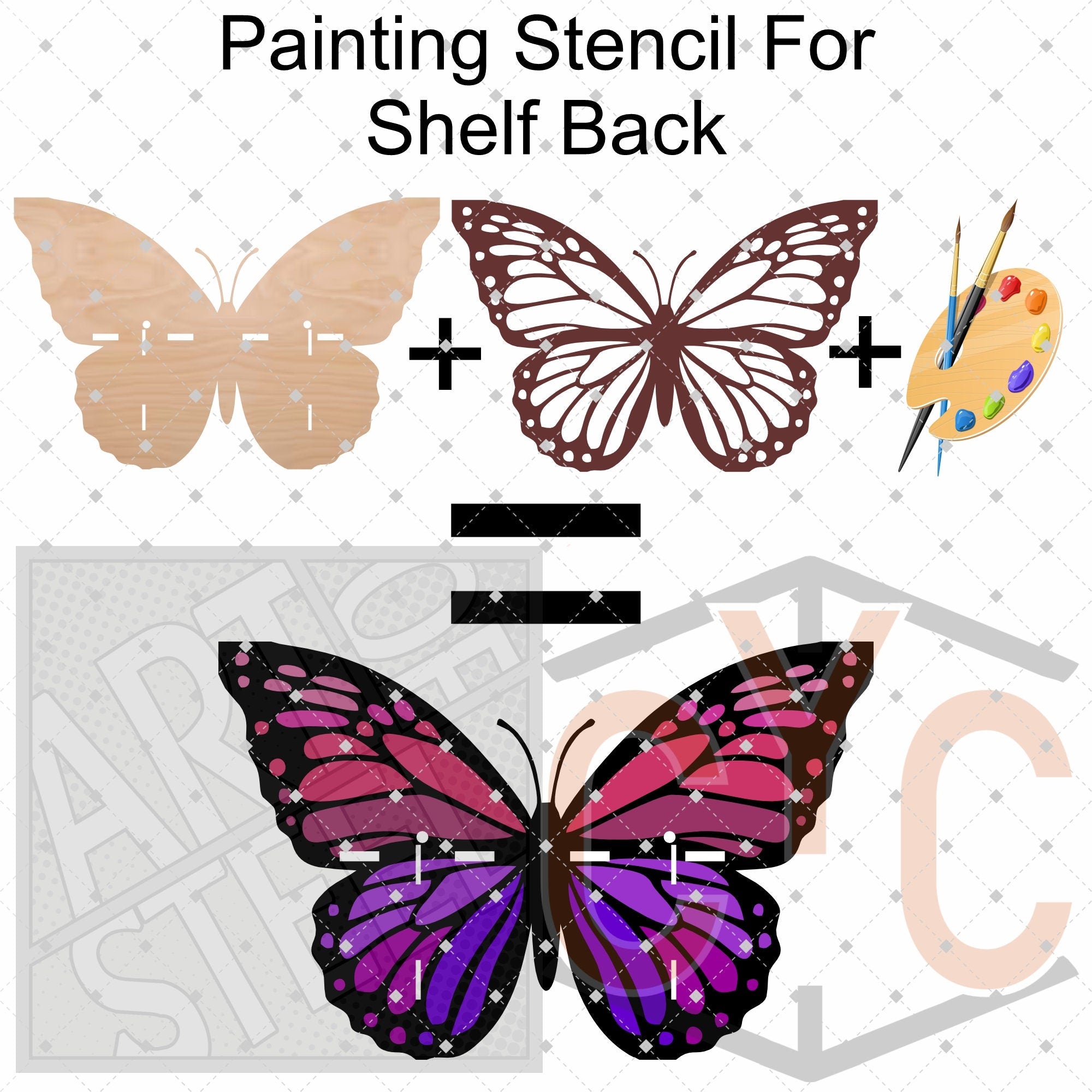 Butterfly Paintable Shelf | STENCILS INCLUDED + How-To Video