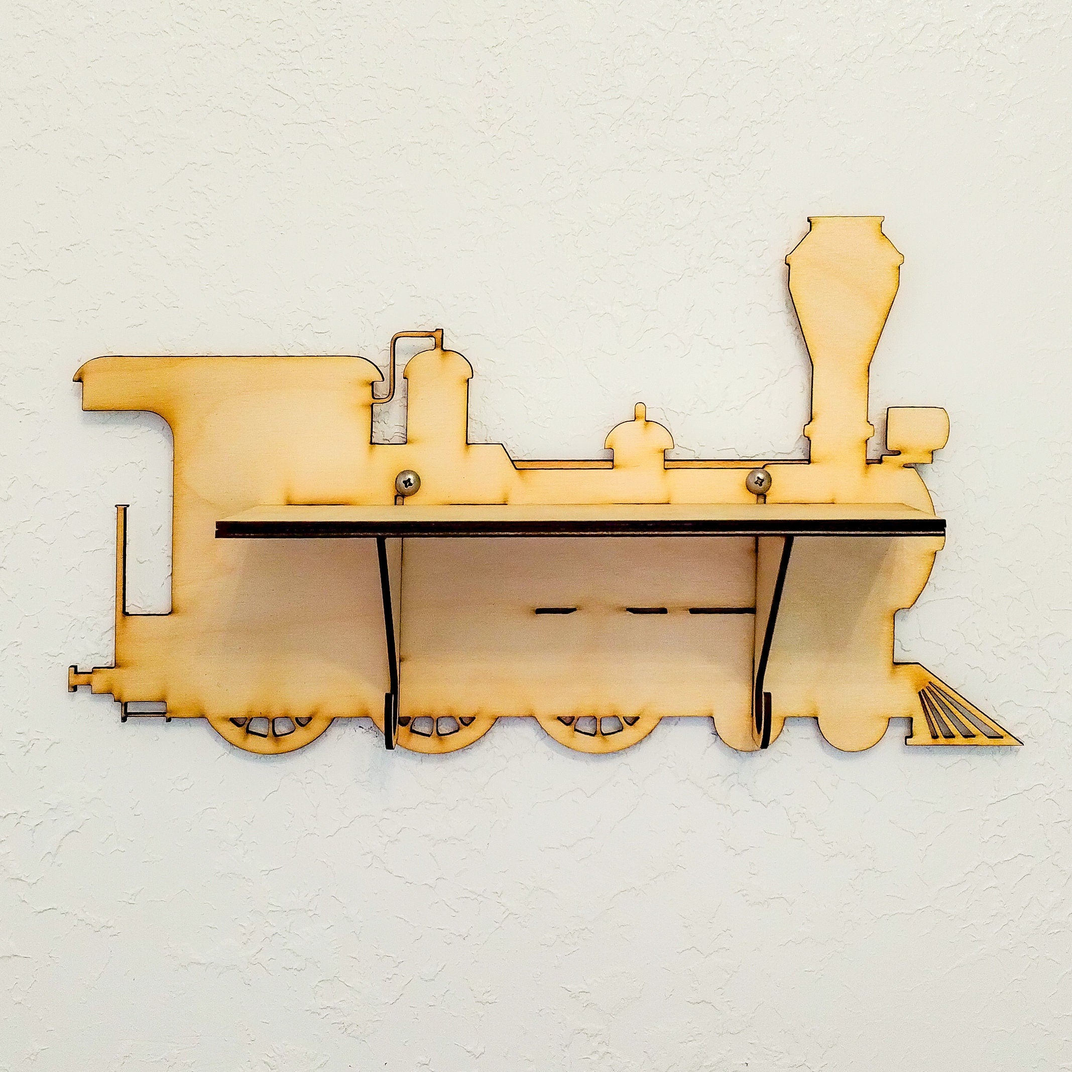 Train Engine Paintable Shelf | STENCILS INCLUDED + How-To Video