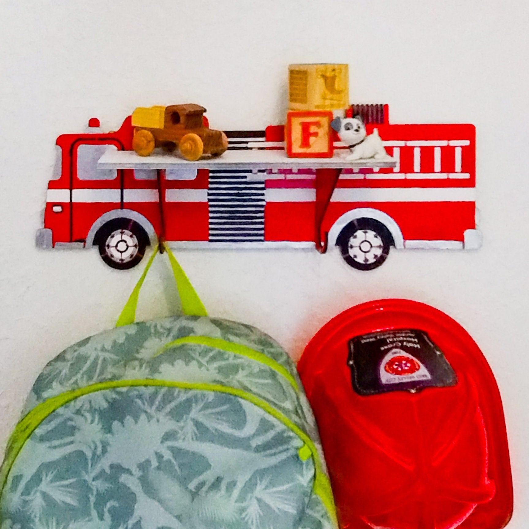Firetruck Paintable Shelf | STENCILS INCLUDED + How-To Video