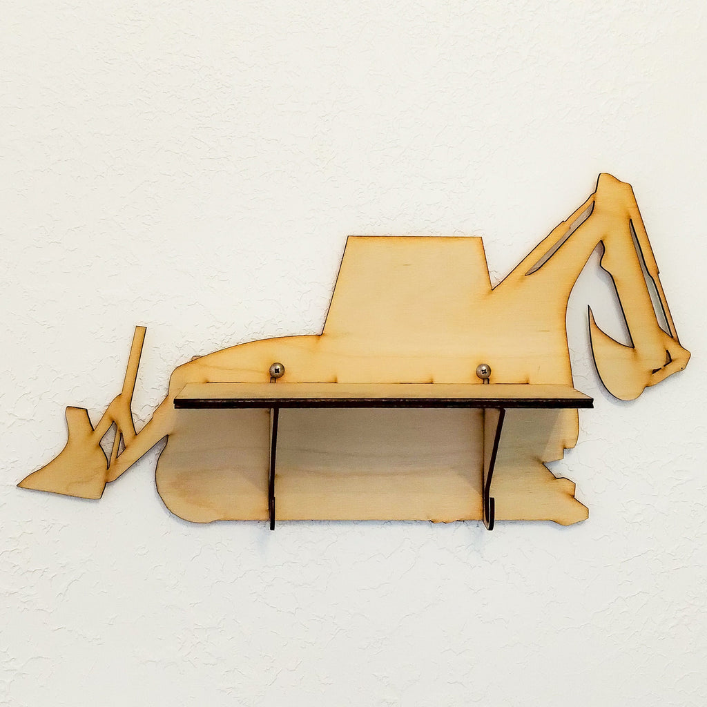 Backhoe Paintable Shelf | STENCILS INCLUDED + How-To Video