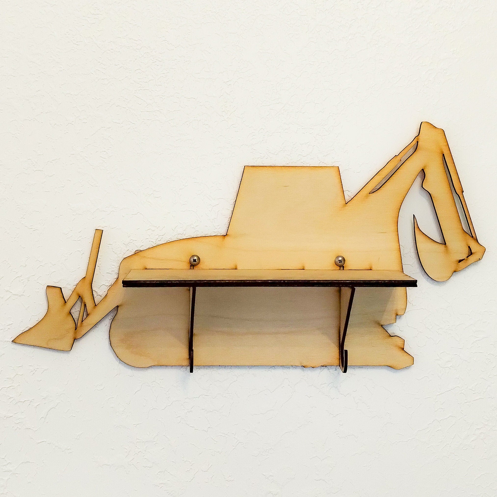 Backhoe Paintable Shelf | STENCILS INCLUDED + How-To Video