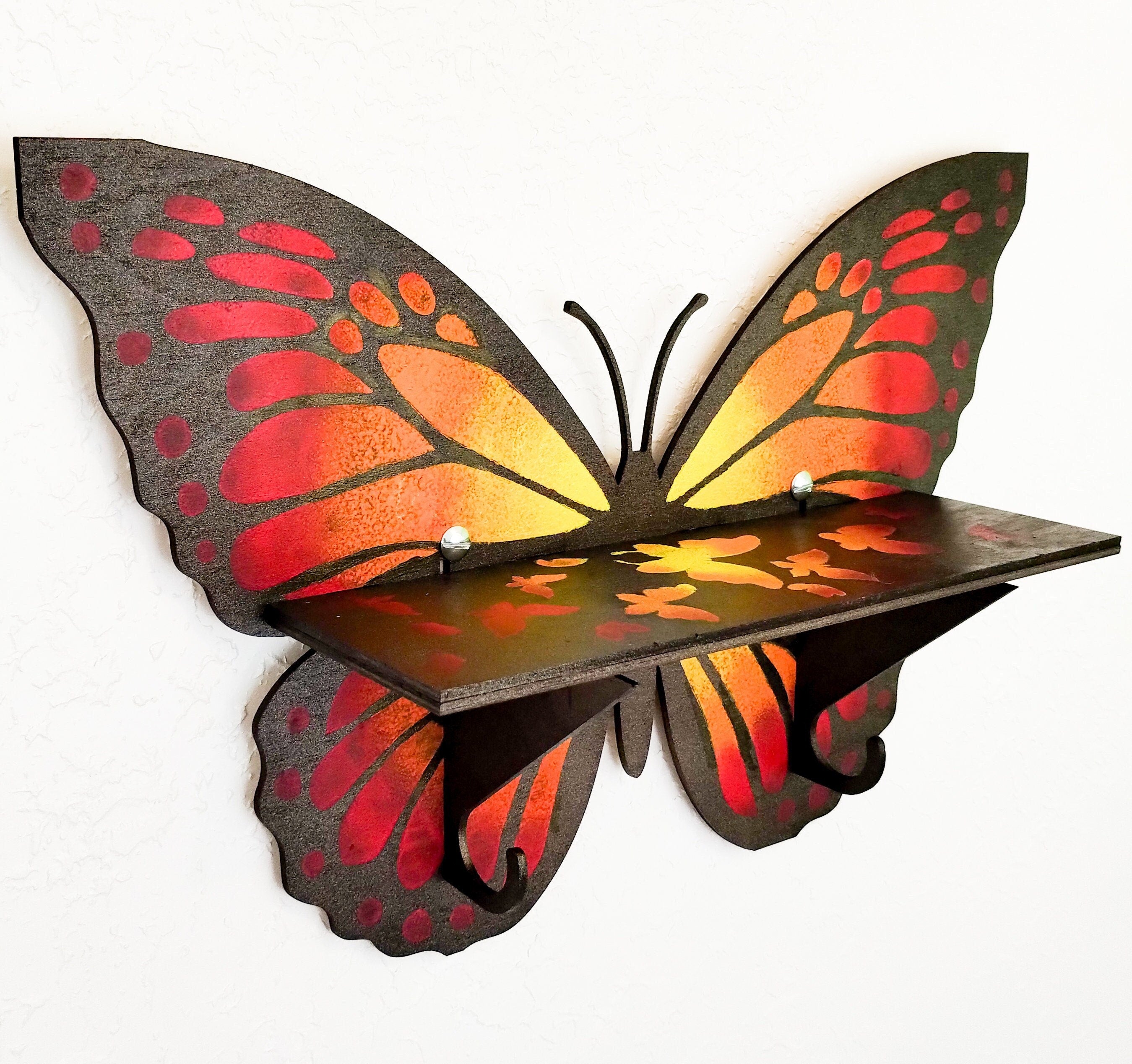 Butterfly Paintable Shelf | STENCILS INCLUDED + How-To Video