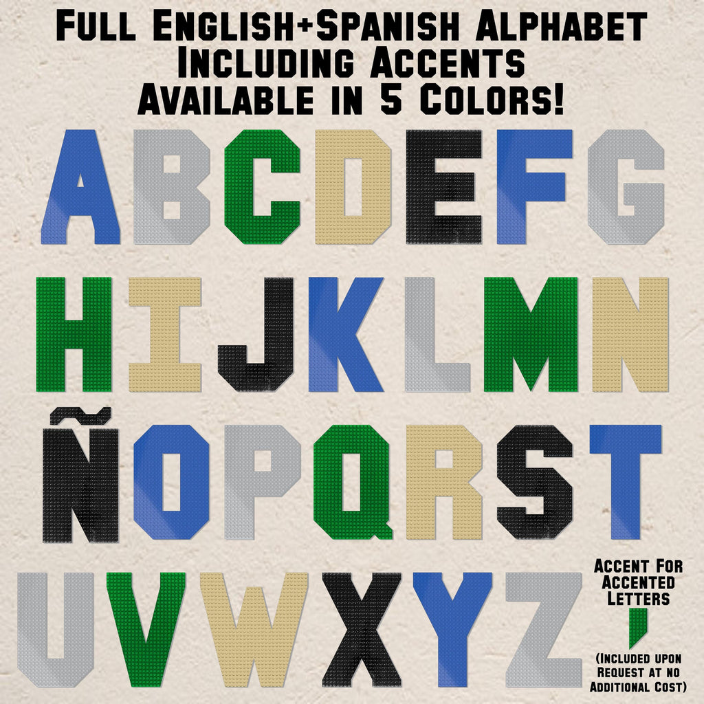 Alphabet Baseplate Letters – 10″ Tall Buildable Wall Art | Compatible with LEGO