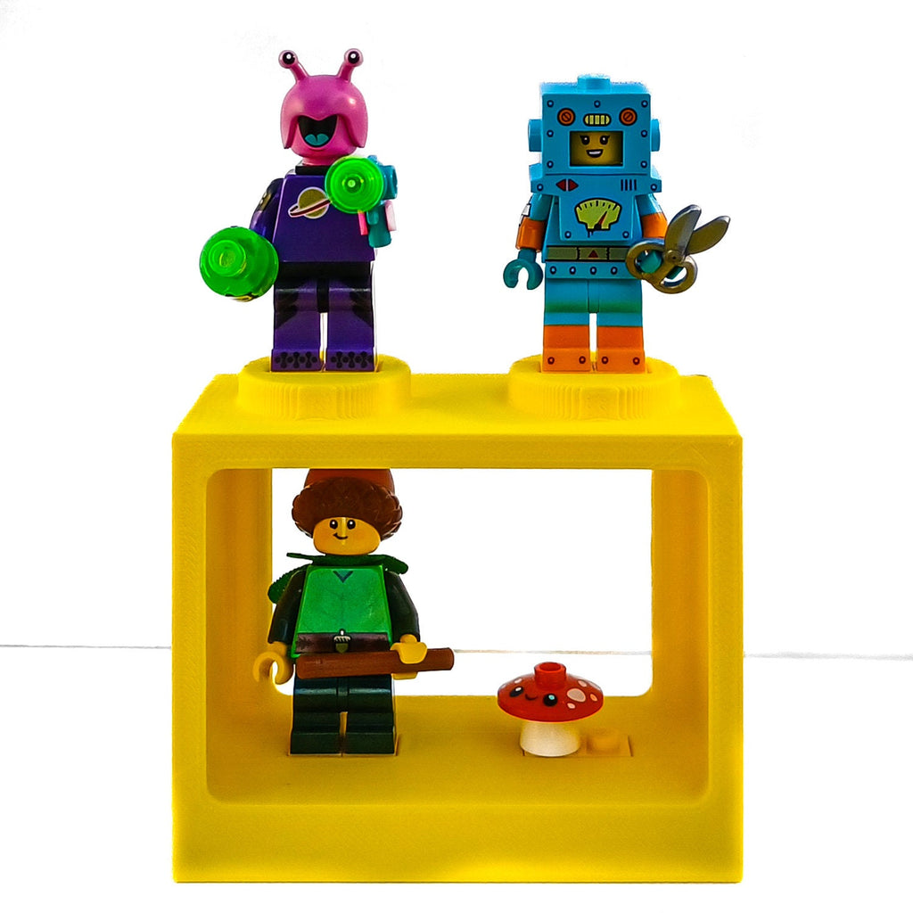 Buildable Minifig Display Brick (Set of 4, 8, 12, 16, or 24 Bricks)
