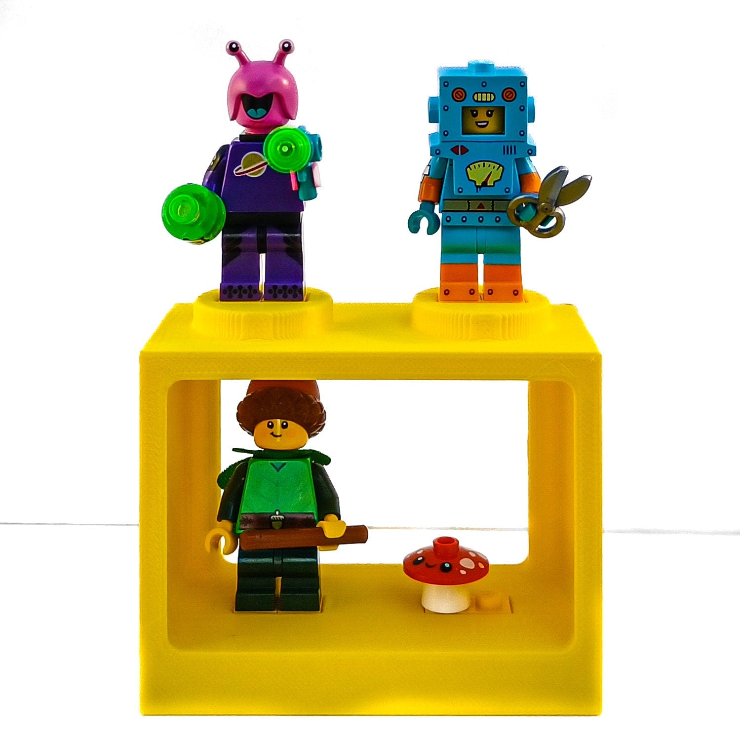 Buildable Minifig Display Brick (Set of 4, 8, 12, 16, or 24 Bricks)