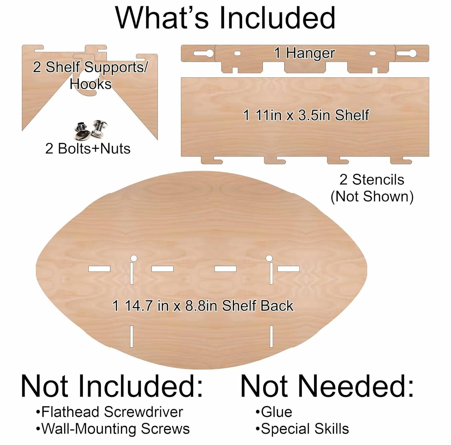 Football + Field Paintable Shelf | STENCILS INCLUDED + How-To Video