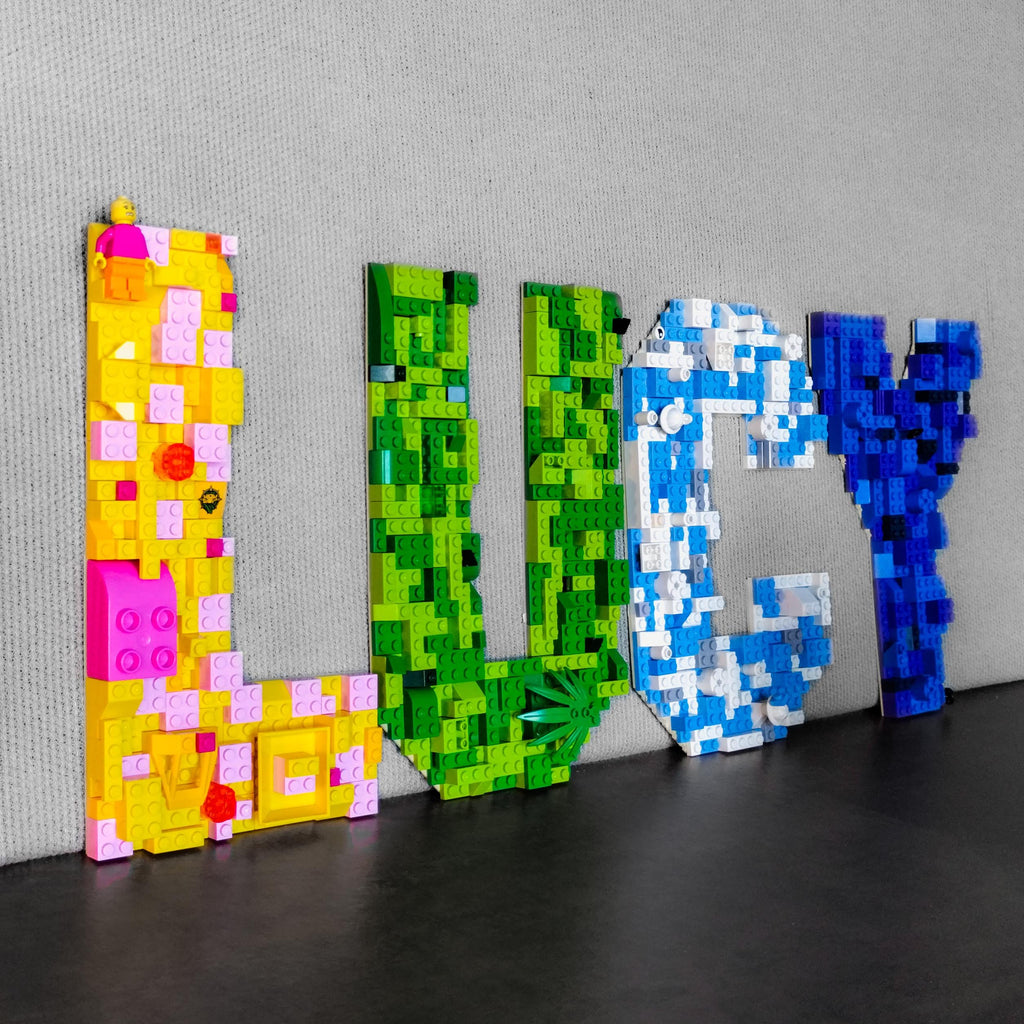Alphabet Baseplate Letters – 10″ Tall Buildable Wall Art | Compatible with LEGO