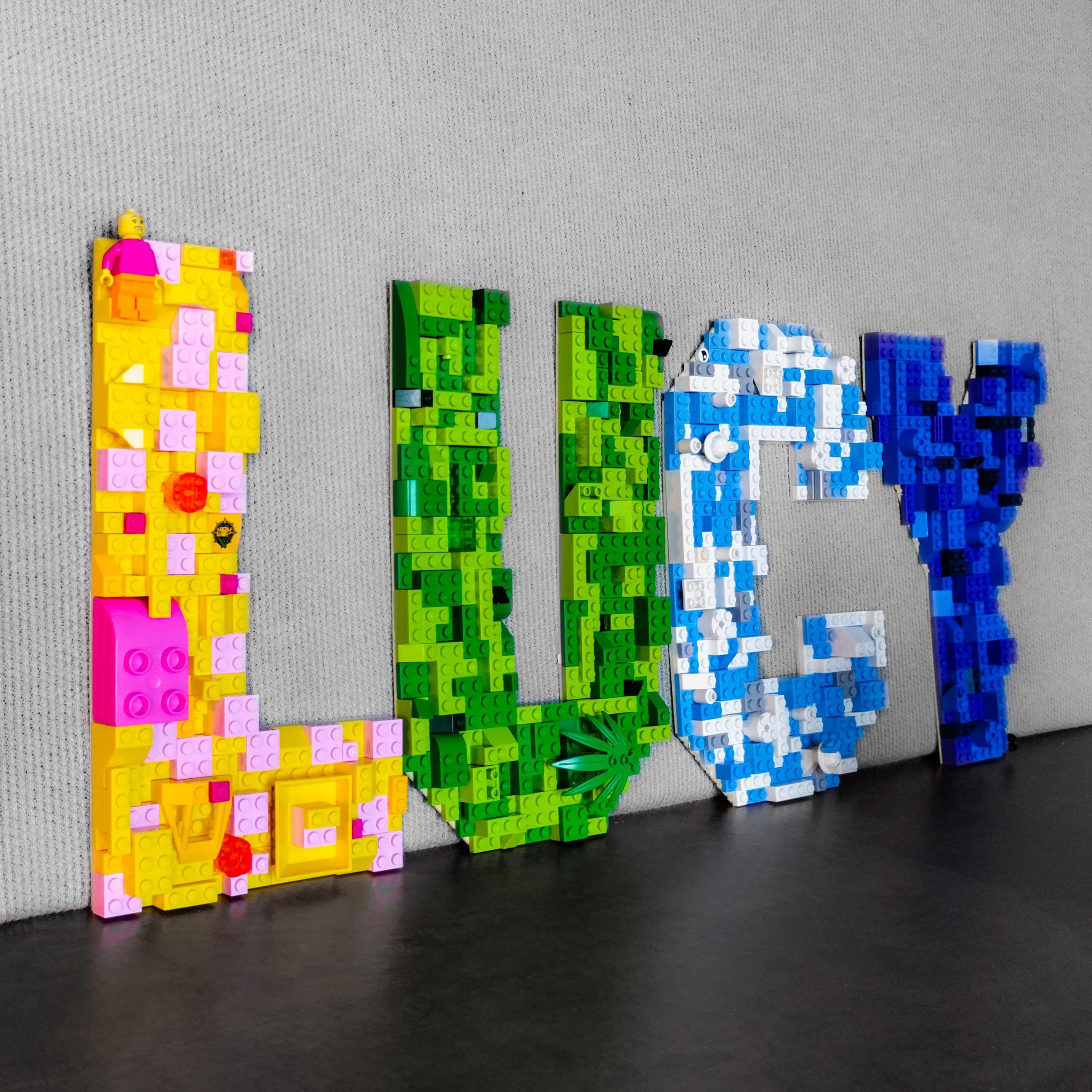 Alphabet Baseplate Letters – 10″ Tall Buildable Wall Art | Compatible with LEGO