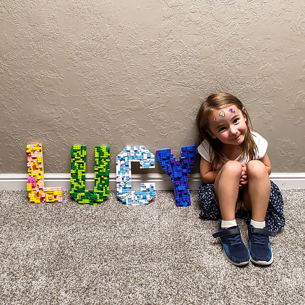 Alphabet Baseplate Letters – 10″ Tall Buildable Wall Art | Compatible with LEGO