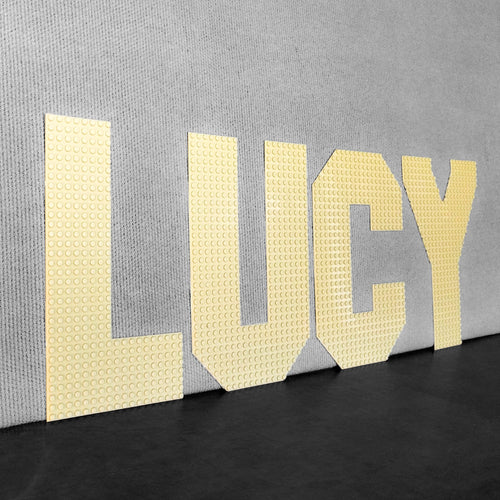 Alphabet Baseplate Letters – 10″ Tall Buildable Wall Art | Compatible with LEGO