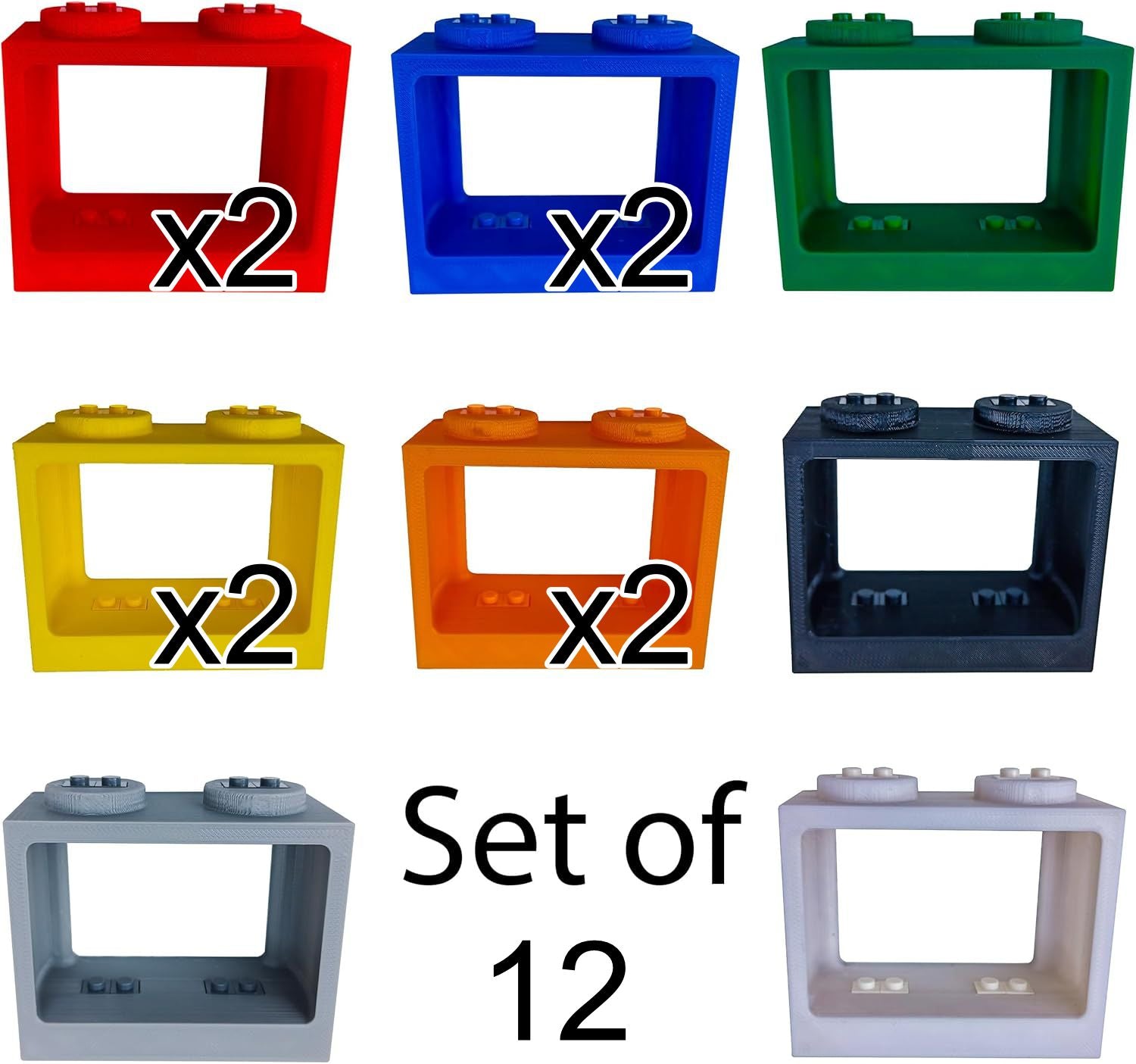 Buildable Minifig Display Brick (Set of 4, 8, 12, 16, or 24 Bricks)