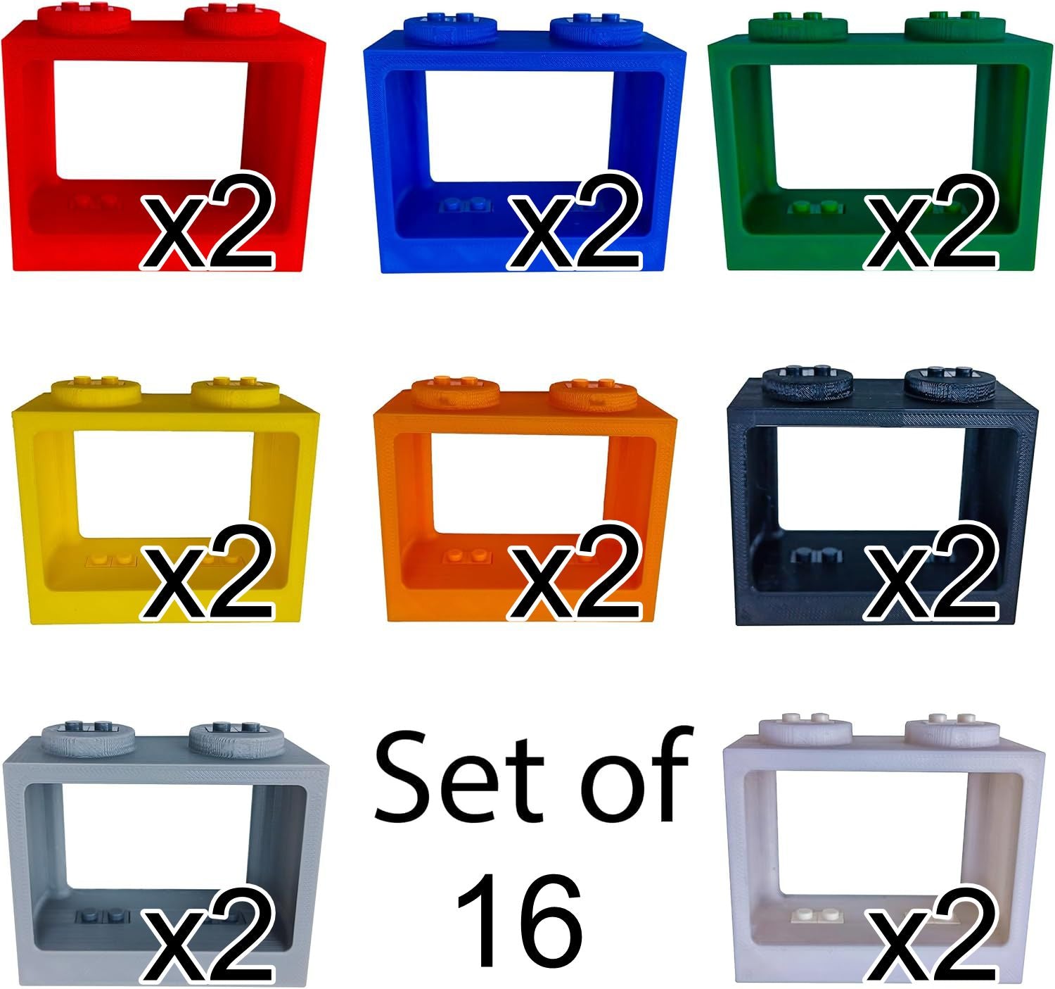 Buildable Minifig Display Brick (Set of 4, 8, 12, 16, or 24 Bricks)