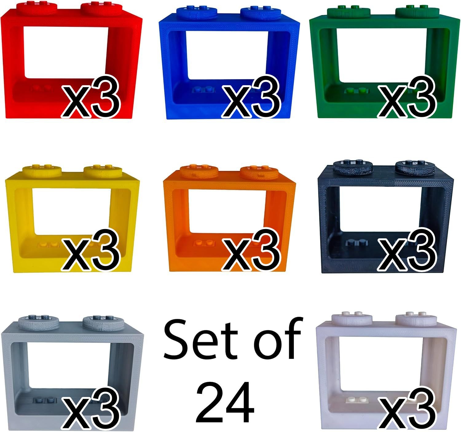 Buildable Minifig Display Brick (Set of 4, 8, 12, 16, or 24 Bricks)