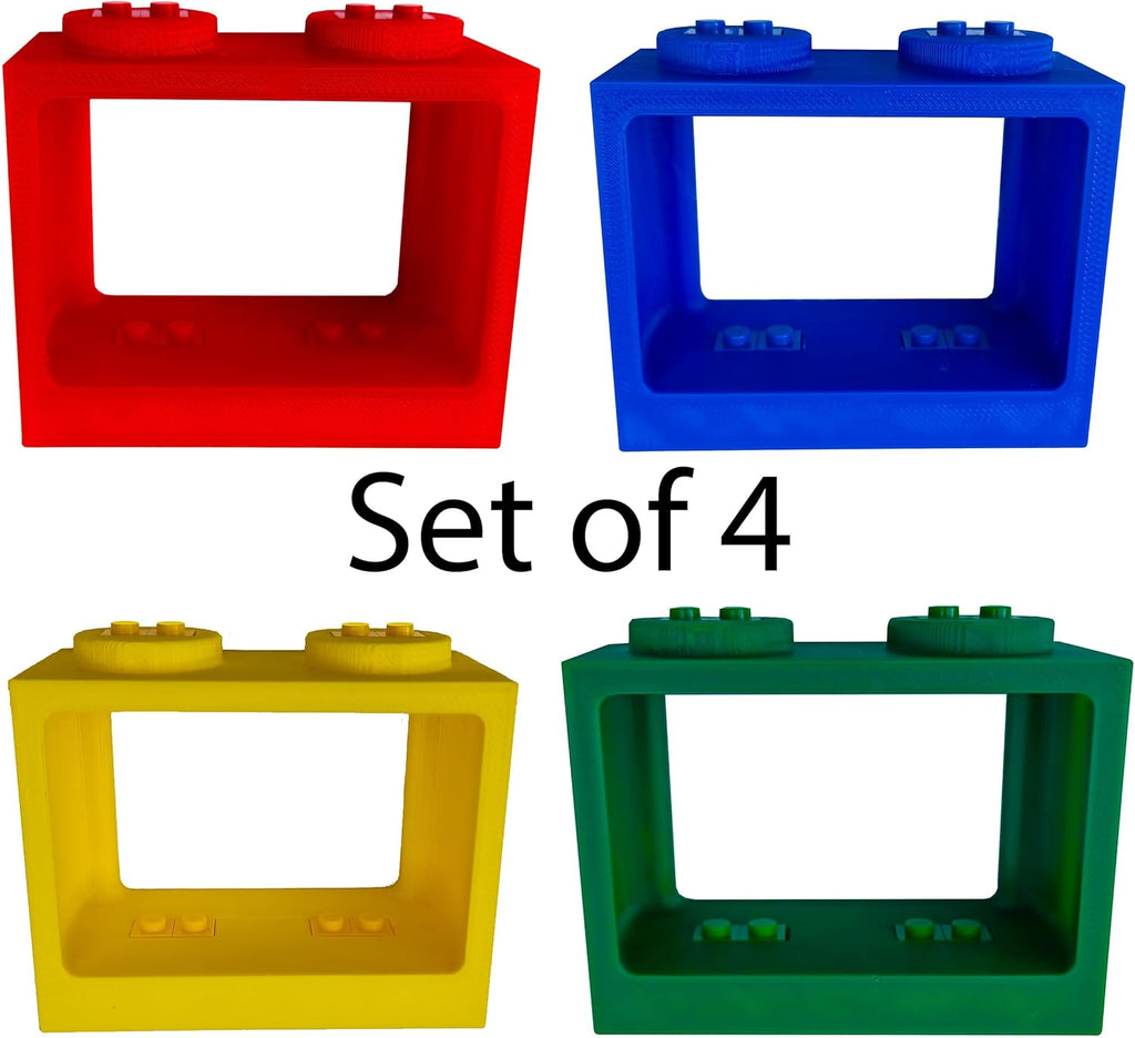 Buildable Minifig Display Brick (Set of 4, 8, 12, 16, or 24 Bricks)