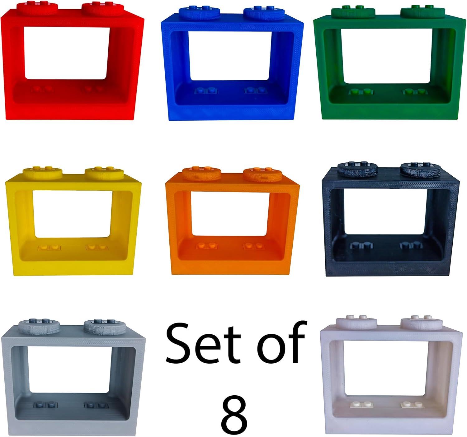 Buildable Minifig Display Brick (Set of 4, 8, 12, 16, or 24 Bricks)