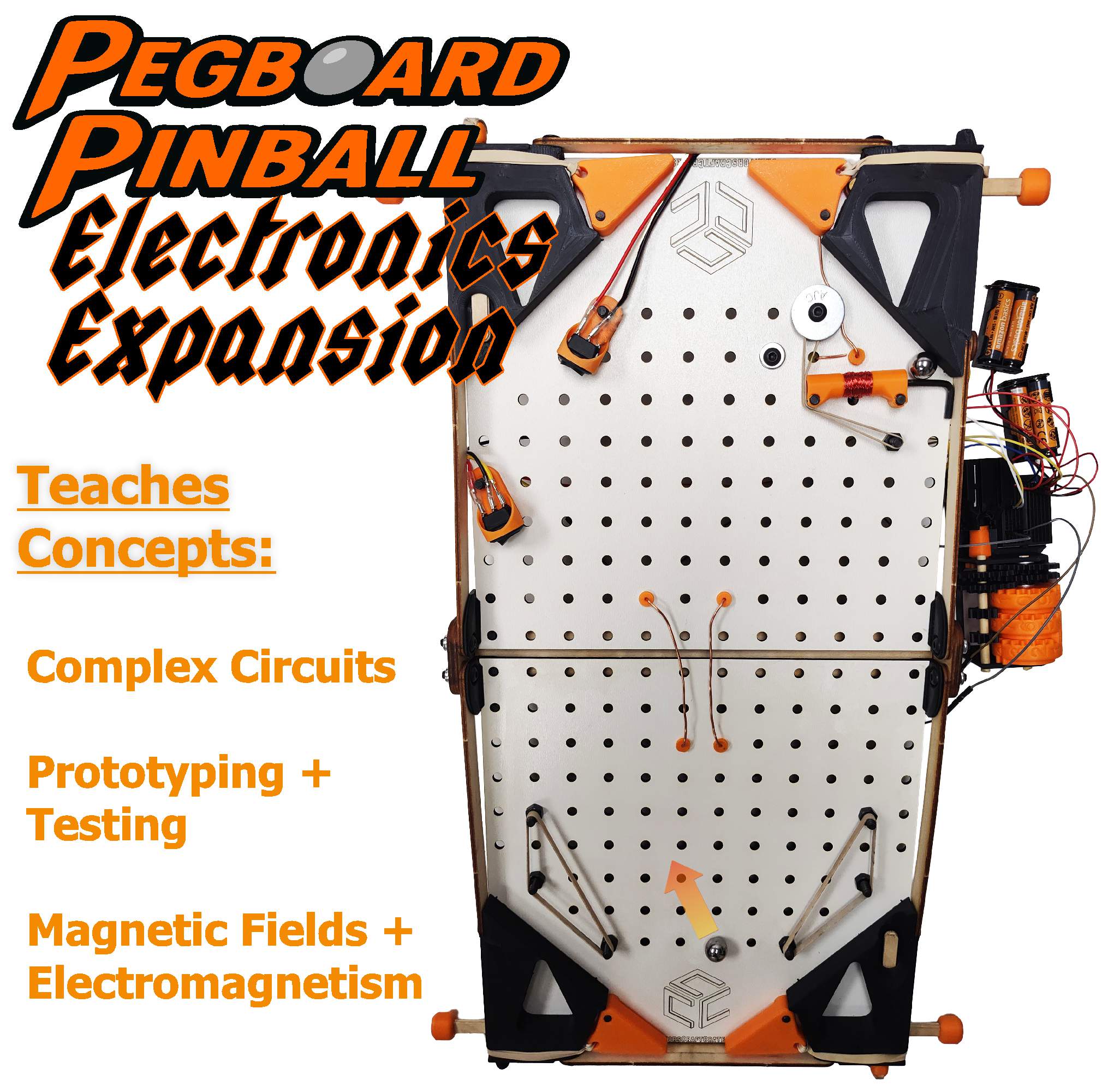 Pegboard Pinball Electronics Expansion Crate - Creator's Craft Crates