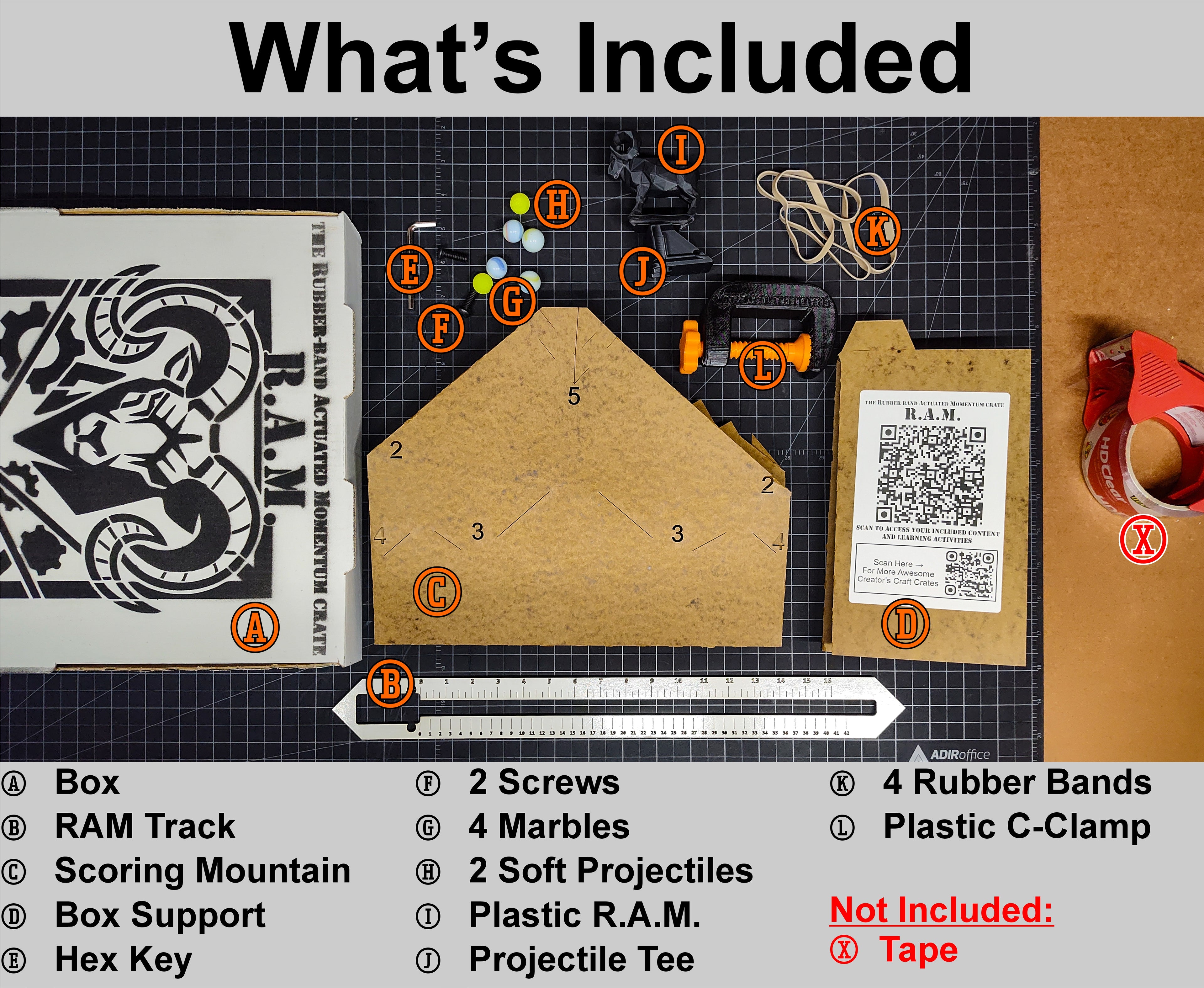 R.A.M. (Rubberband Actuated Momentum) Crate