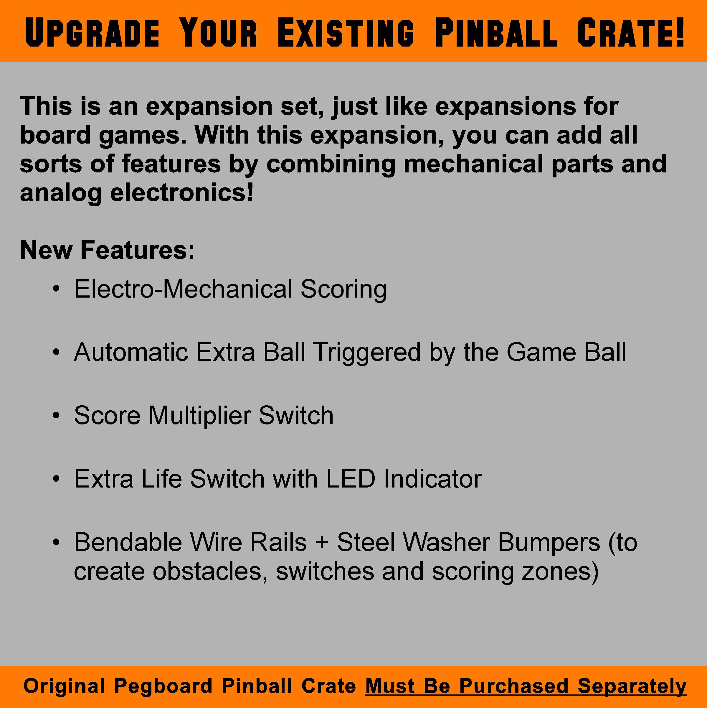Pegboard Pinball Electronics Expansion Crate - Creator's Craft Crates