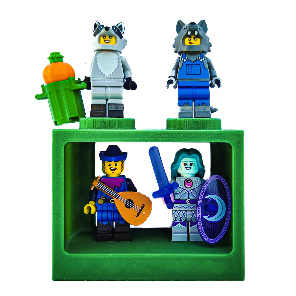 Buildable Minifig Display Brick (Set of 4, 8, 12, 16, or 24 Bricks)