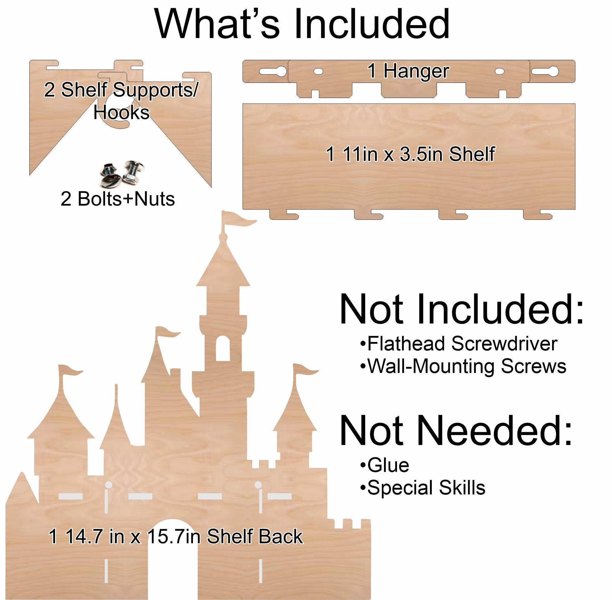 Castle Paintable Shelf