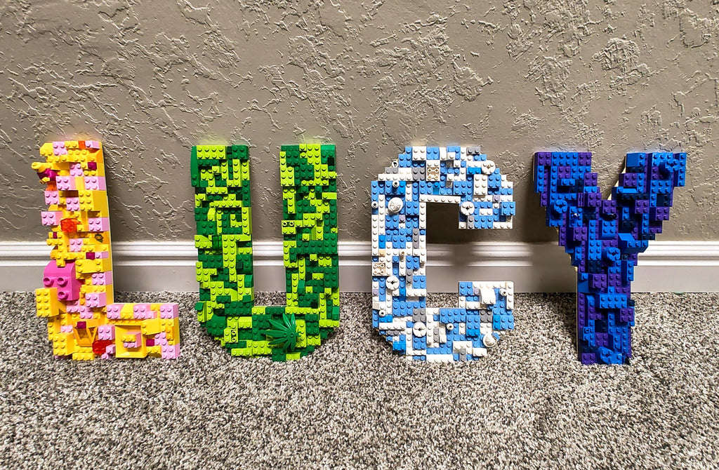 Alphabet Baseplate Letters – 10″ Tall Buildable Wall Art | Compatible with LEGO
