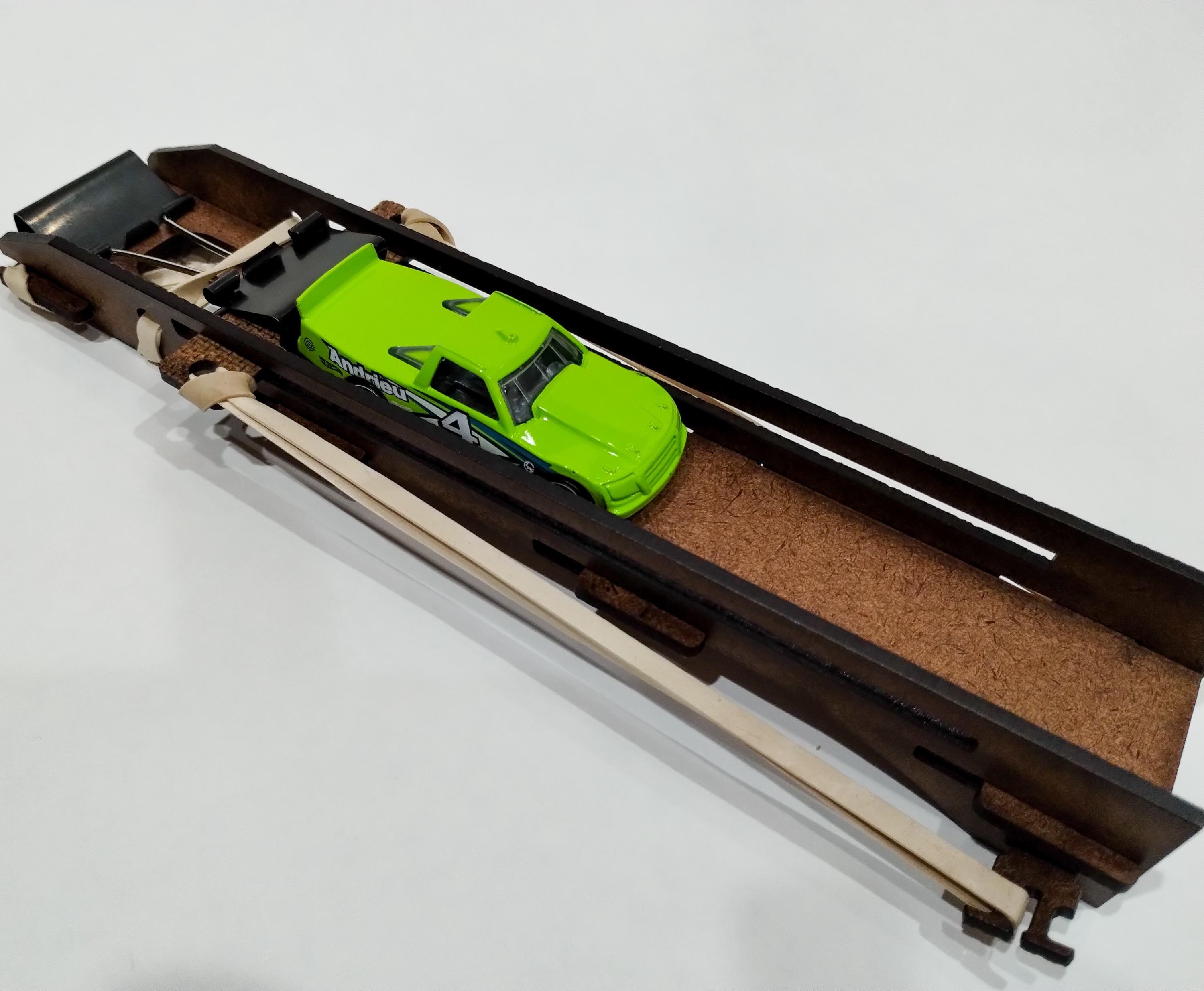 Car Launcher STEM Kit + Activities (COMPATIBLE WITH Hot Wheels and Matchbox Cars) - Creator's Craft Crate Physics Kit