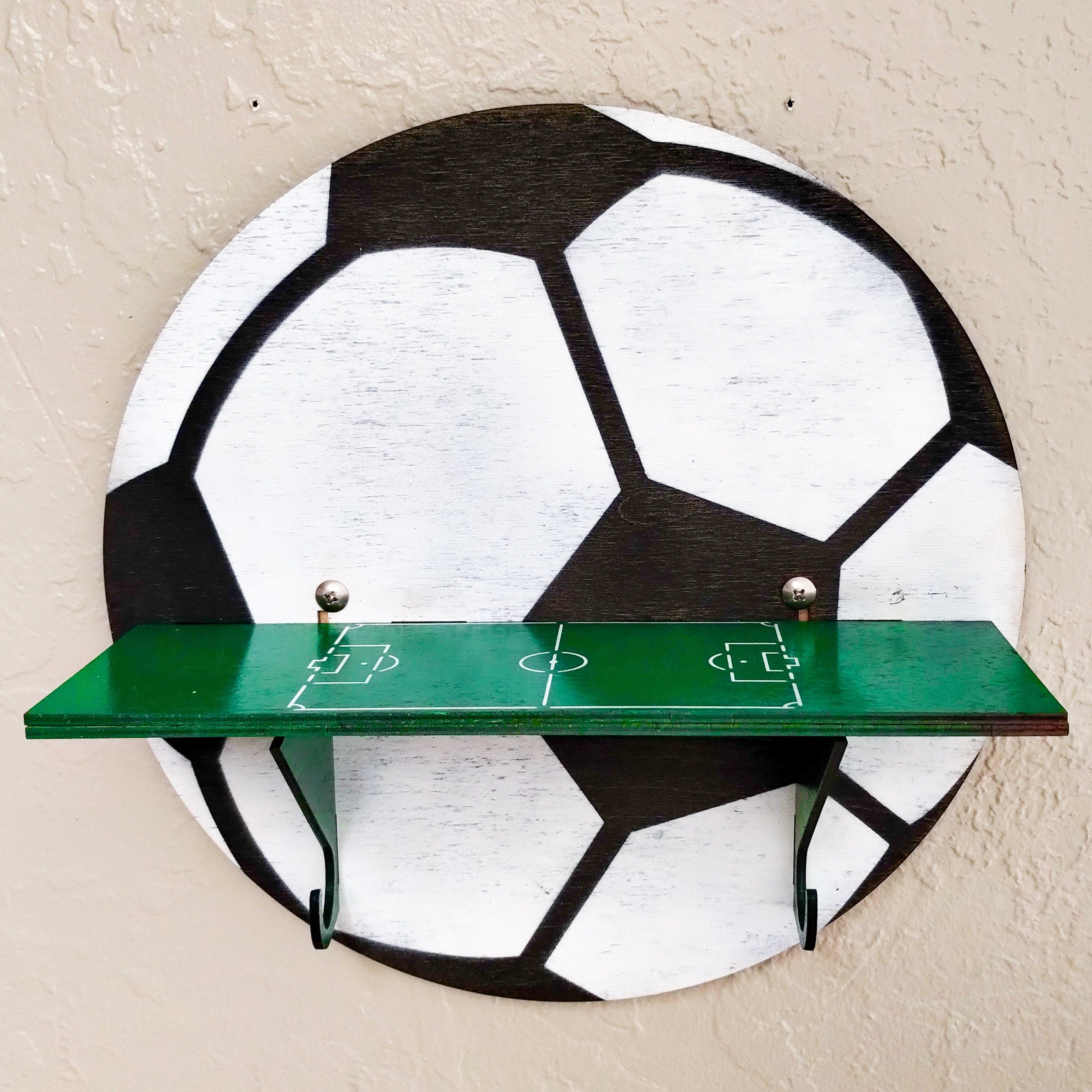 Soccer + Field Paintable Shelf | STENCILS INCLUDED + How-To Video