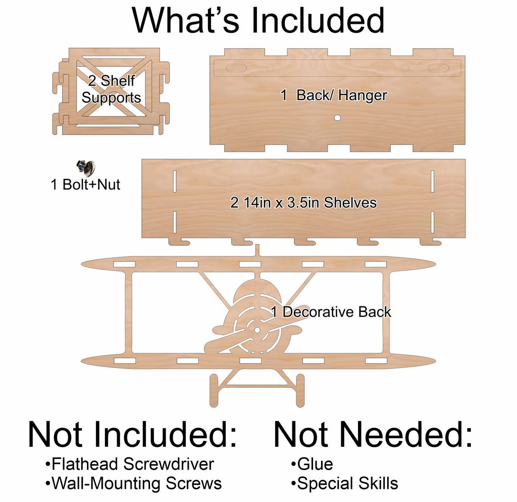Biplane Paintable Shelf + How-To Video