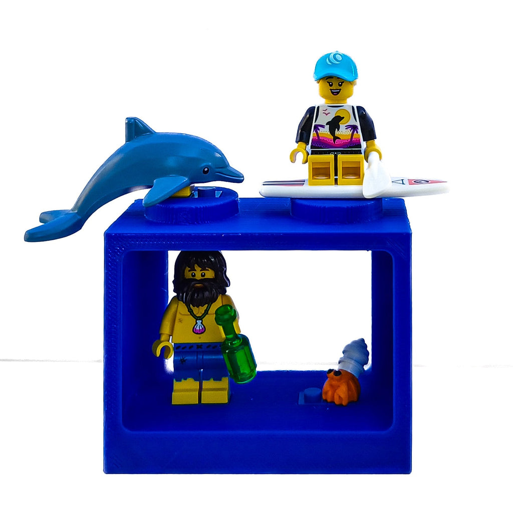 Buildable Minifig Display Brick (Set of 4, 8, 12, 16, or 24 Bricks)