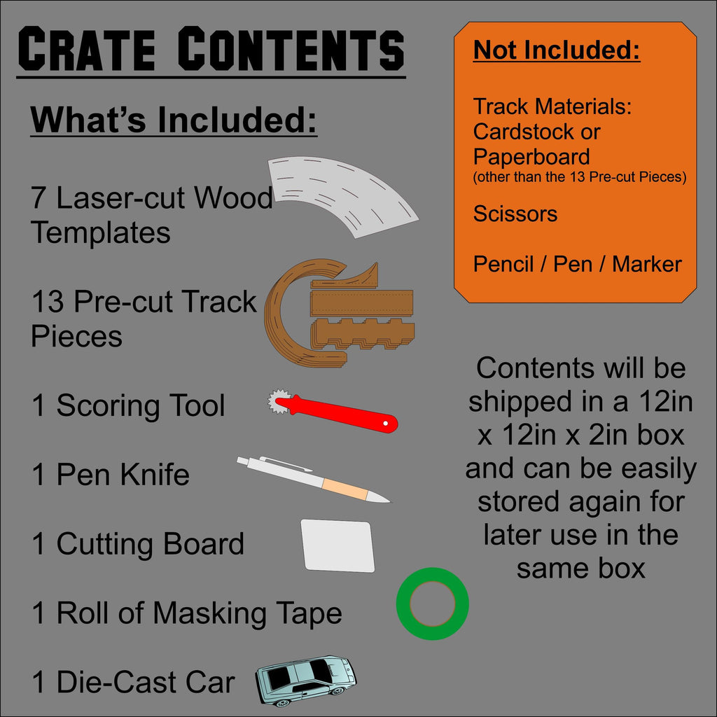 Track Engineer Crate (compatible with Hot Wheels and Matchbox Cars)