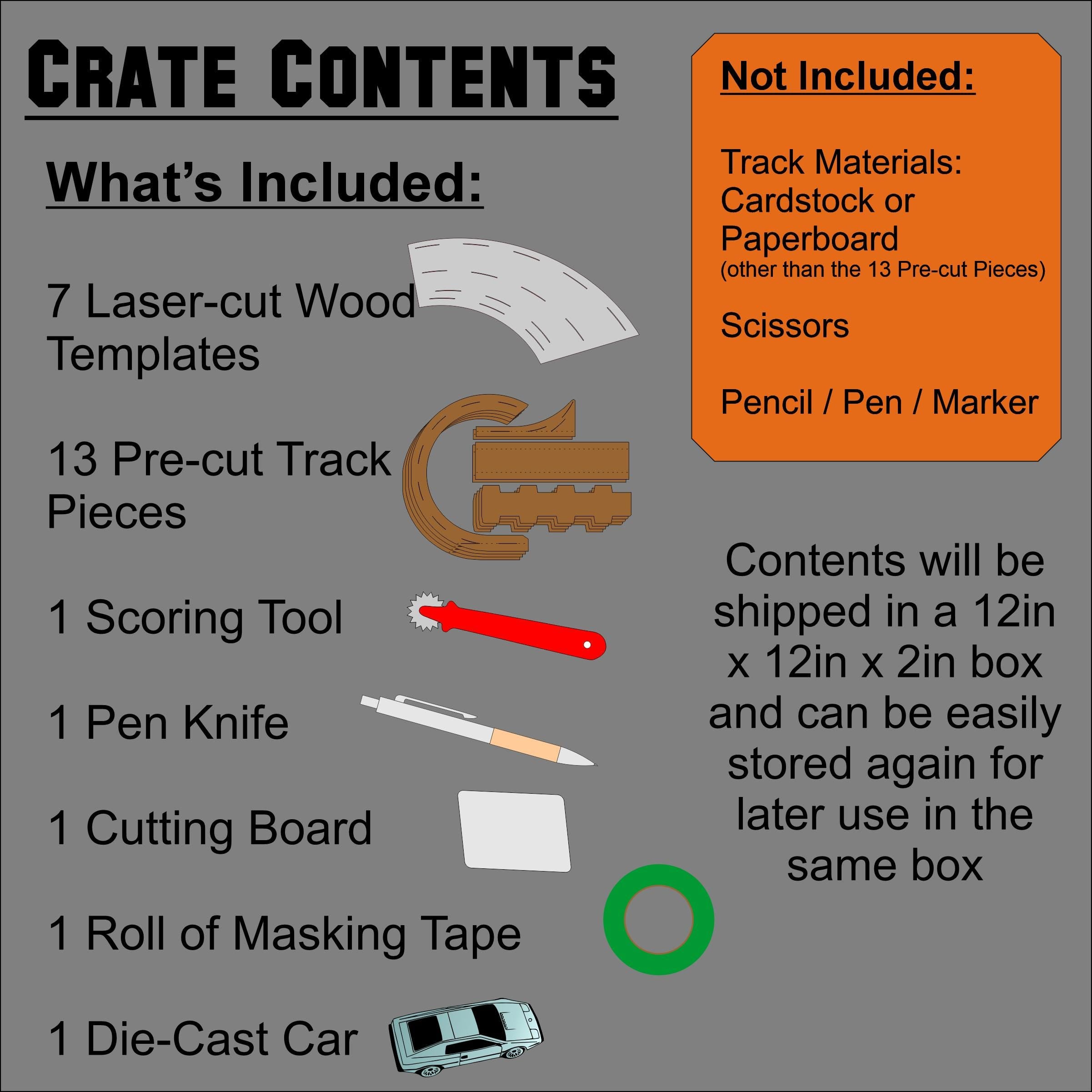 Track Engineer Crate (compatible with Hot Wheels and Matchbox Cars)