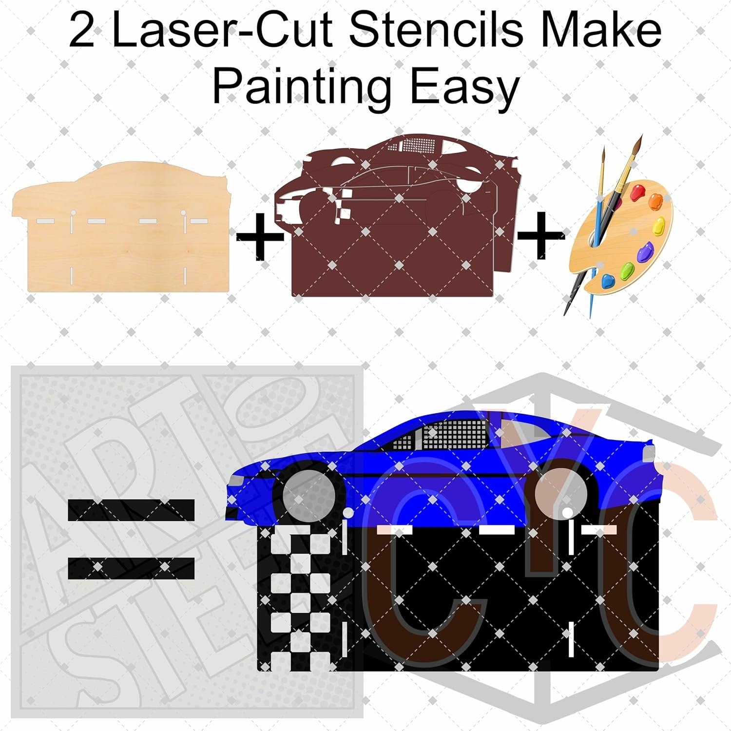 Race Car Paintable Shelf | STENCILS INCLUDED + How-To Video