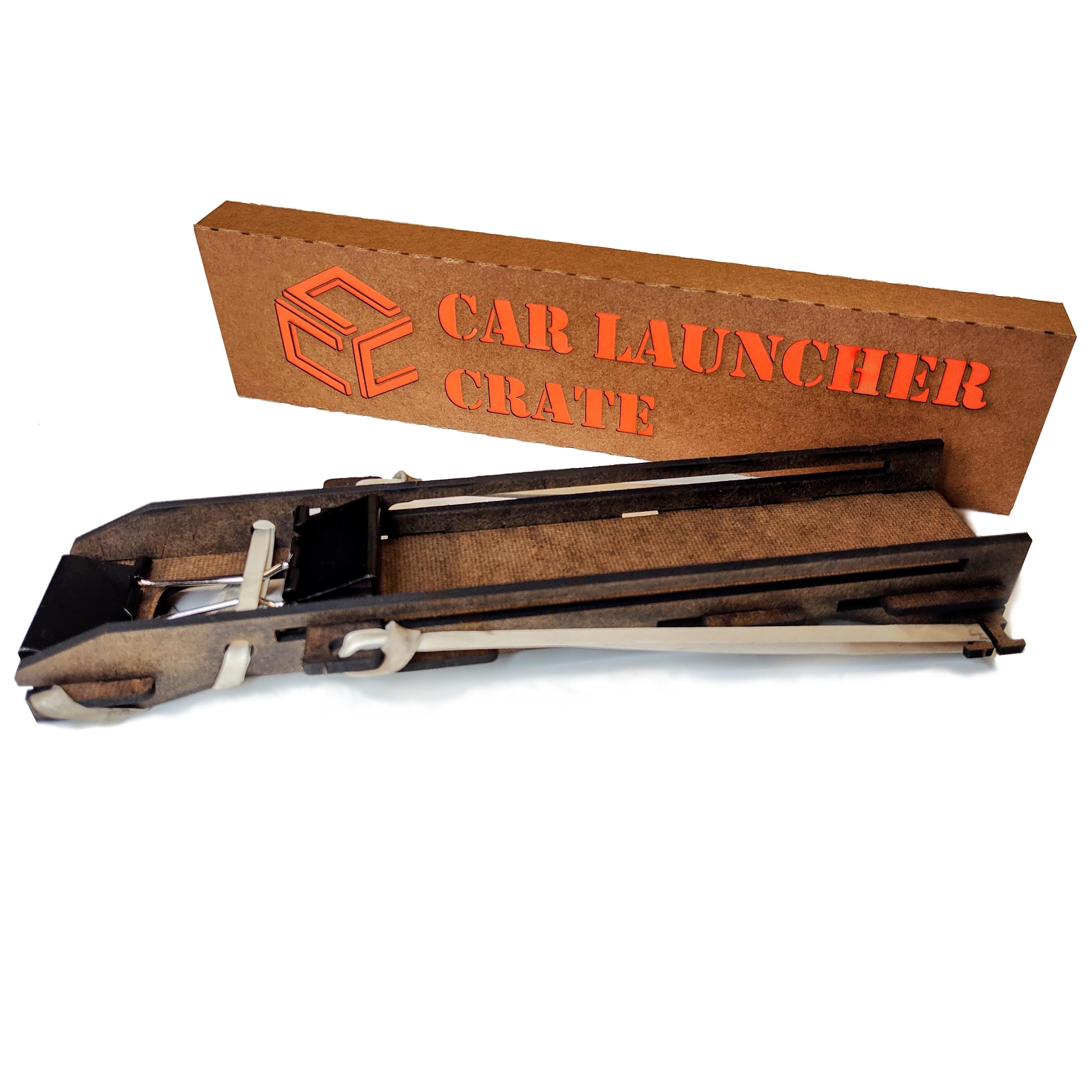 Car Launcher STEM Kit + Activities (COMPATIBLE WITH Hot Wheels and Matchbox Cars) - Creator's Craft Crate Physics Kit