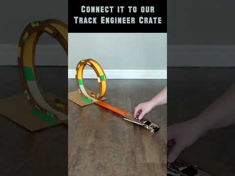 Car Launcher STEM Kit + Activities (COMPATIBLE WITH Hot Wheels and Matchbox Cars) - Creator's Craft Crate Physics Kit